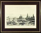  J.-V.Adam - painter 1801-1870, Courtain lithographer Kourten XIX century, France Announcement of Coronation on the Red Square in Moscow, The early XIX th century Lithograph, 35 x 53 cm