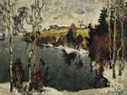  K. I. Gorbatov 1876-1945 A grey day, 1907. Oil on wood, 24 x 31,7 cm