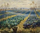  K. I. Gorbatov 1876-1945 A cabbage field, 1930. Oil on cardboard, 51 x 60 cm