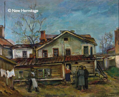  Berutsky M. 1892-1959 Slavuta. Old Houses, 1930 Oil on canvas, 80 x 65 cm
