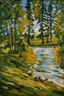  L.Turzhansky 1875-1945 The Small River, Without date Oil on canvas, 82 x 55 cm