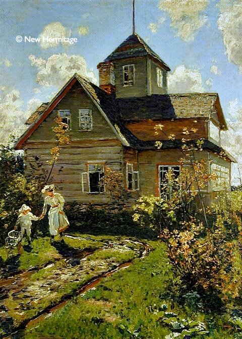  N.Dubovskoi 1859-1918 The Summer-house in Sillamyagi, 1906 Oil on canvas, 71 x 53,5 cm
