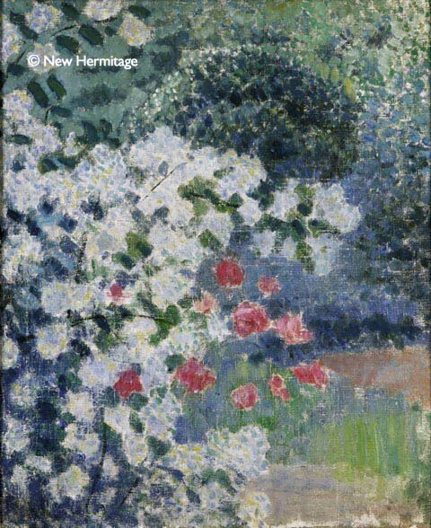  V.Borisov-Musatov 1870-1905 Blooming, the early 1900s Oil on canvas, 62 x 53 cm