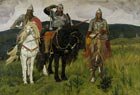  V.Vasnetsov 1832-1898 Three Bogatyrs (Three Heroes), 1920 Oil on canvas, 84 x 146,5 cm