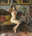  Ye. Bukovetsky 1866-1948 In the Studio (The Nude on the Sofa), the 1920s - the first half of the 1940s Oil on canvas, 47,5 x 42,2 cm