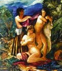  A. Kravchenko 1889-1940 Three Bathers 1919-21 Oil on canvas, 70 x 61 cm