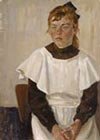 Balzamov S.P. Schoolgirl. 1951 Cardboard, oil, 69 x 50