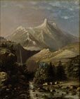  A. Ivanov-Goluboi 1818-1864 The Mountain Gorge, 1862 Oil on canvas, 38,5 x 32 cm