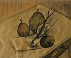  M. Larionov 1881-1964 The Still-Life With A Pear And Fish, 1920 Water colours on paper , 25,2 x 32 