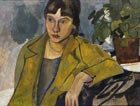  N.Rudolf 1894-1973 The Sitting Girl, the 1910-20s Oil on canvas, 52 x 72 cm