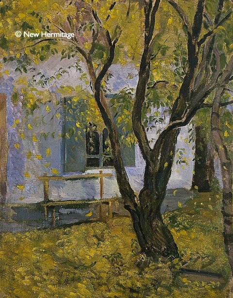 N.Rudolf 1894-1973 The Tree. The house, the 1910-20s Oil on canvas, 60 x 47 cm