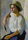  N.Rudolf 1894-1973 The Portrait of the Girl in the White Blouse, 1920 Oil on canvas, 70 x 51 cm