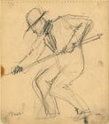  S.Koltsov 1892-1951 The Fisherman, 1928-30 Pencil on paper, 20,5 x 17 cm